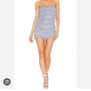 NBD Luka Embellished Mini Dress in Baby Blue